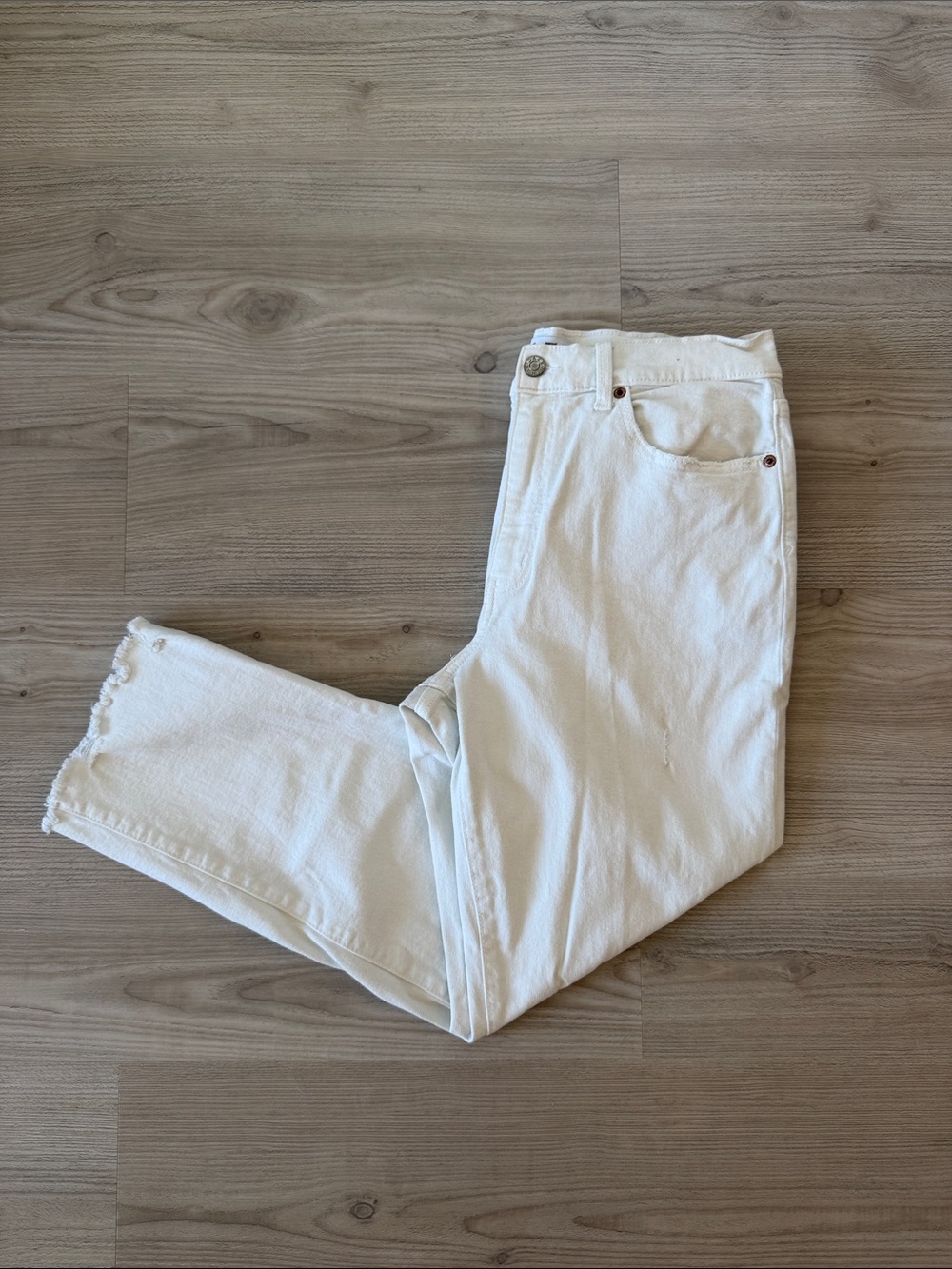 Daze Denim High-Rise Straight White Jeans